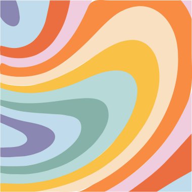 Soyut bir arka plan yumuşak, pastel renkler paletinde bir dizi dalgalı çizgiler içerir. Pastel renk eğrileri olan soyut dalgalı arkaplan