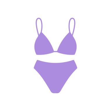 Kadınlar Bikini Mayo Simgesi Yaz Sahili Moda Çizimi