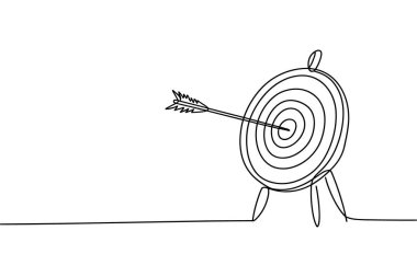 Ok Tıklama Hedefi Tahtası Devamlı Çizgi Çizme Hedefi Başarı Kavramı