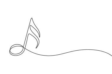 Müzik Notası Sürekli Çizgi Minimum Müzik Sembolü