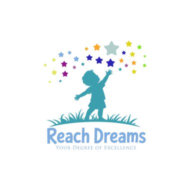 Bir çocuğun silueti çimlerin üzerinde duruyor, gökyüzündeki renkli yıldızların dağılımına doğru yükseliyor. 