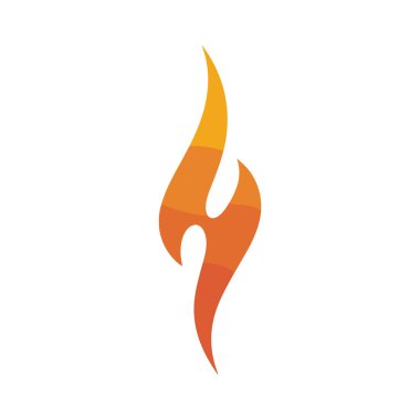 Beyaz arka planda turuncu ve sarı tonlarda stilize edilmiş bir alevin yer aldığı soyut bir logo sunuluyor. Alevin akışkan, organik bir şekli var. Yumuşak kıvrımları ve değişken bir etkisi var. Bu da enerji ve sıcaklık hissi veriyor. Bu tasarım suita.