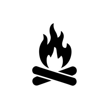 Siyah Şenlik Ateşi Simgesi kamp ateşi