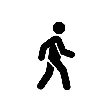 Beyaz arka planda yürüyen siyah bir siluet anahtar sözcükler, kişi, siluet.