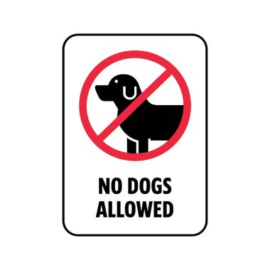 Simge ve Metin uyarısı yasaklı Köpek İmzalamasına İzin Yok