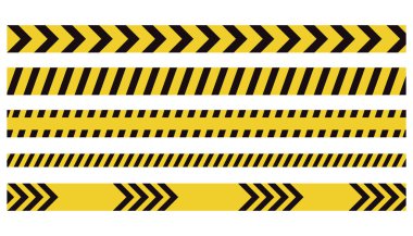 Sarı ve siyah uyarı bantları uyarı bandı.