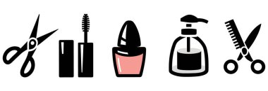 Güzellik ve Kuaför Simgeleri Kuaför Makyajı.