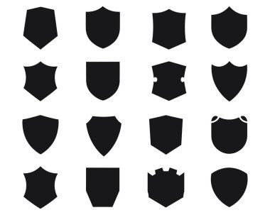  Çeşitli Kalkan Simgeleri simgesi kümesi rozeti