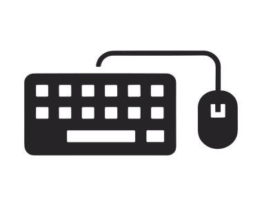 Klavye ve fare simgesi bilgisayar girdisi.