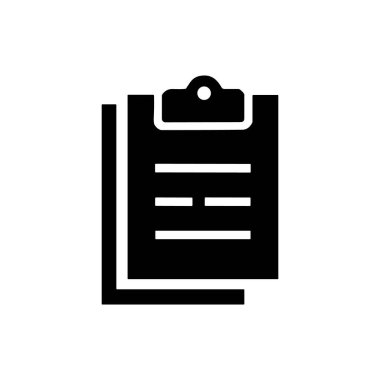 Kağıt dökümanlı bir panonun Siyah Siluet Simgesi.