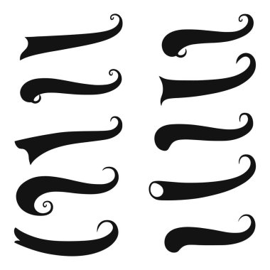 On Siyah Swoosh Kuyruk Elementi Koleksiyonu serpildi