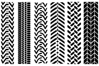 Lastik Patern Vektörü. Kusursuz Tekerlek İzi Yazdırma Vektörü