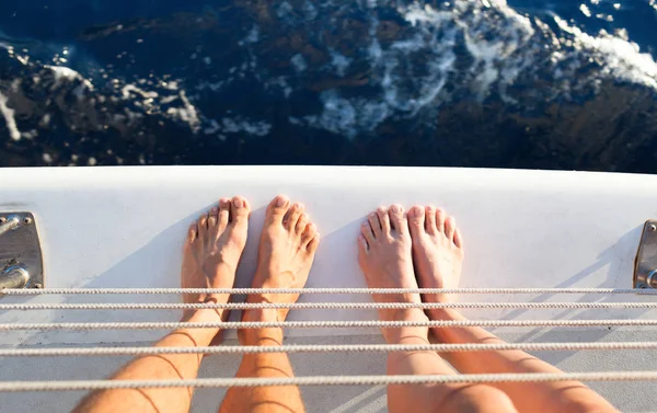 Couple Yacht — Stock Photo, Image