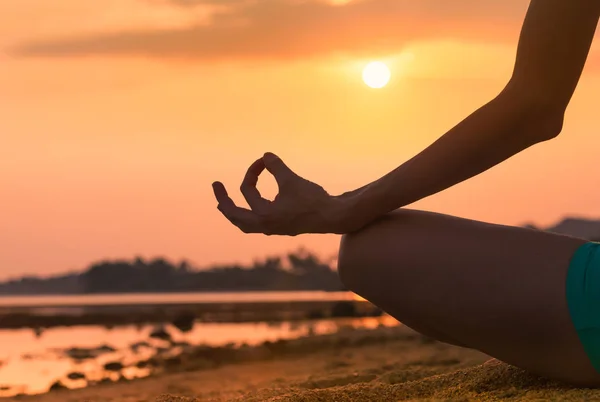 Meditación Playa — Foto de Stock