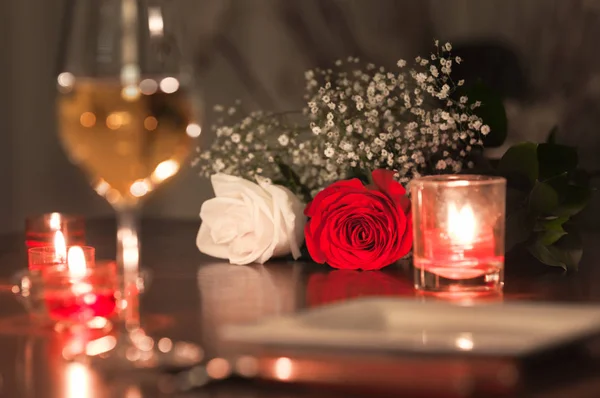 Romantic Candle Light Setting — Stock Photo, Image