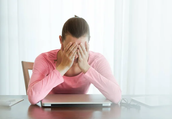 Stressed Woman Office — Stock Photo, Image