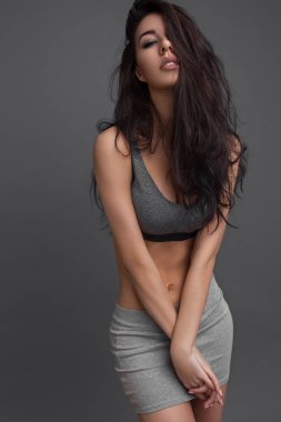 yüksek moda portre genç zarif kadın