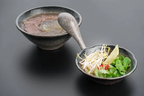 Ázsiai Tésztaleves Ramen Hússal — Stock Fotó