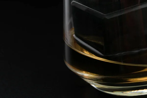 Vaso Whisky Con Cubos Piedras —  Fotos de Stock