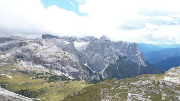 Cadini Group Dolomites Italy Drone. High quality photo