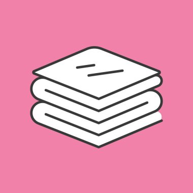 Havlu, Spa banyo havlu simgesi, anahat simgesini dolu