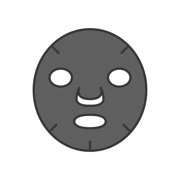 Máscaras Carbón Negro Cosmética Icono Concepto Belleza — Vector de stock