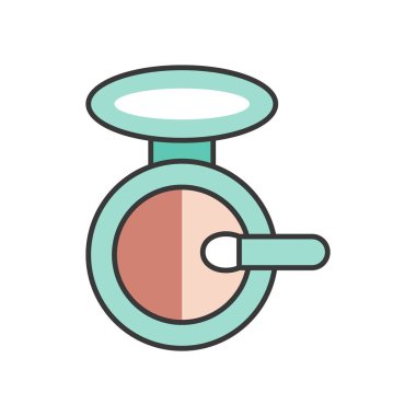 Yapmak kadar kutsal kişilerin resmi, göz farı ve doldurulmuş anahat simgesini, allık