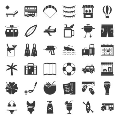 Yaz tatil katı simgesi