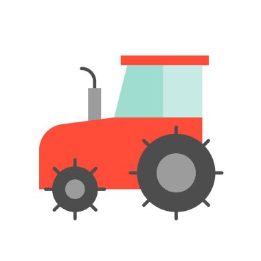 Traktör basit simge tarım konsepti için