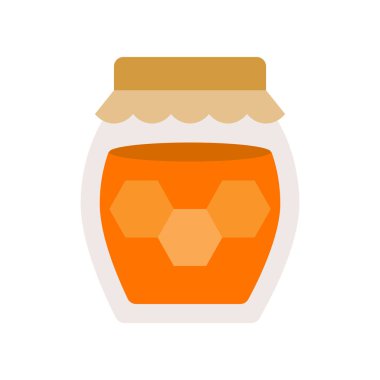 Bal kavanozu, düz tasarım simgesi, vektör çizim