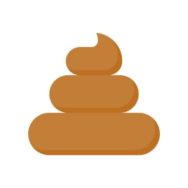 Dışkı simgesi, düz tasarlamak vektör, vektör çizim