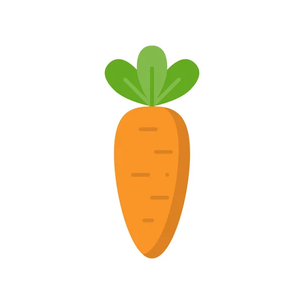 Carrot Icon Flat Style Vector Illustration — Stock Vector