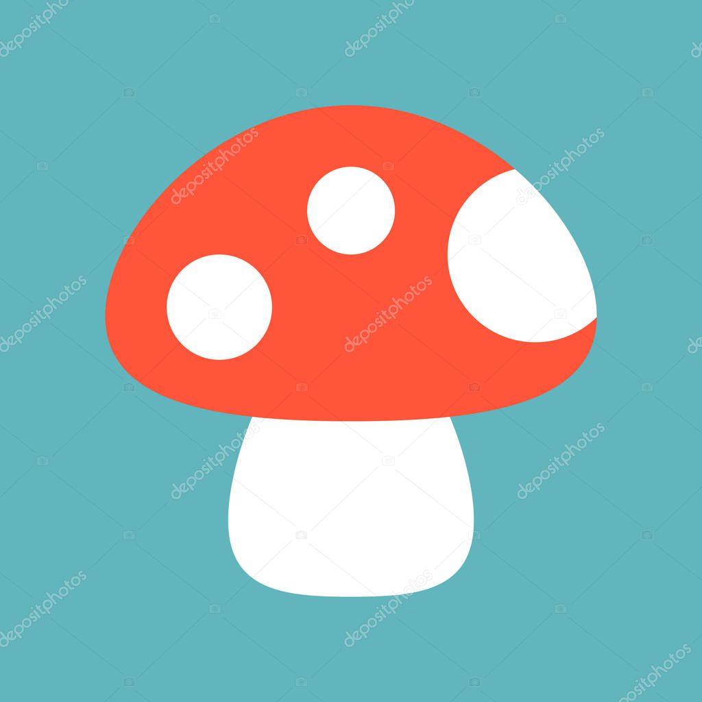 wild mushroom icon, vector illustration