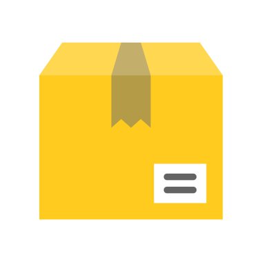 Parsel kutusunu, düz tasarım pixel mükemmel simgesi kapatmak