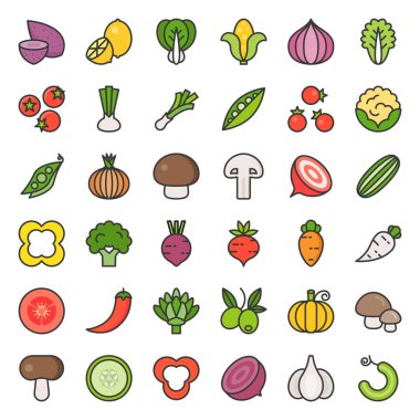 sebze desen arka plan üzerinde vektör çizim