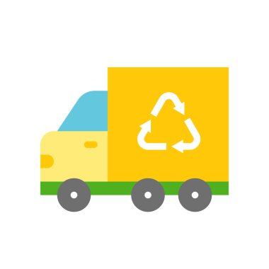 araba beyaz, çevre koruma kavramı izole işareti geri dönüşüm