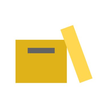 Boş kutu, düz simgesi tasarım pixel mükemmel