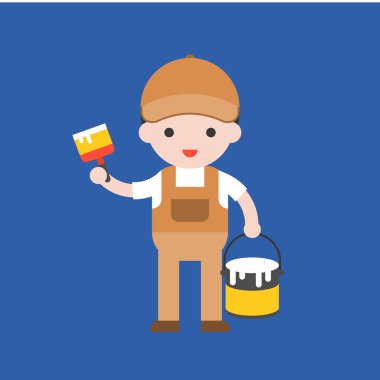 vektör çizim parlak arka plan üzerinde çalışan