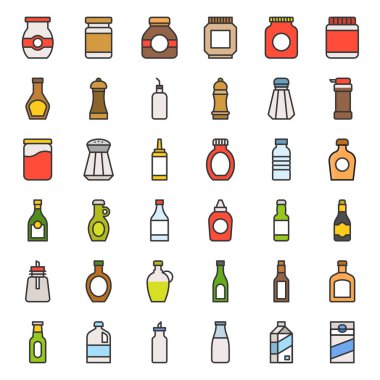 vektör çizim arka plan, Gıda Ekipmanları kavramı üzerinde saklama kapları