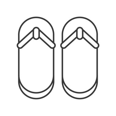 vector illustration of flip flops icon on white background