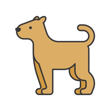 Beyaz arka plan üzerinde izole çizim köpek