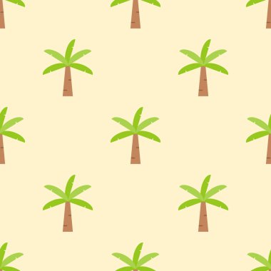 Palmiye ağacı seamless modeli bej renkli arka plan üzerinde