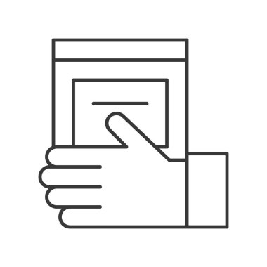 el kutusu basit simgesi, vektör çizim, Lojistik konsepti tutarak