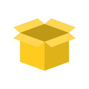 Boş kutu, düz simgesi tasarım pixel mükemmel