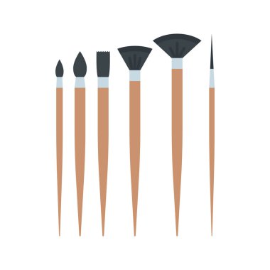 resim fırçaları beyaz arkaplanda izole