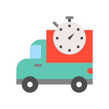 renkli araba beyaz izole saat