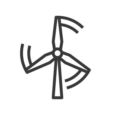 Beyaz, çevre koruma kavramı izole modern yel değirmeni