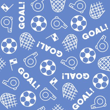 Arka plan veya duvar kağıdı ve kağıt hediye sarma olarak kullanmak için seamless modeli futbol Tema