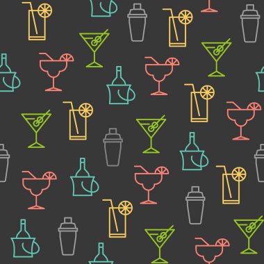 vektör çizim renkli kaplar, Gıda Ekipmanları kavramı