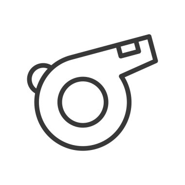 Kırmızı basit düdük, düz simgesi futbol ile ilgili